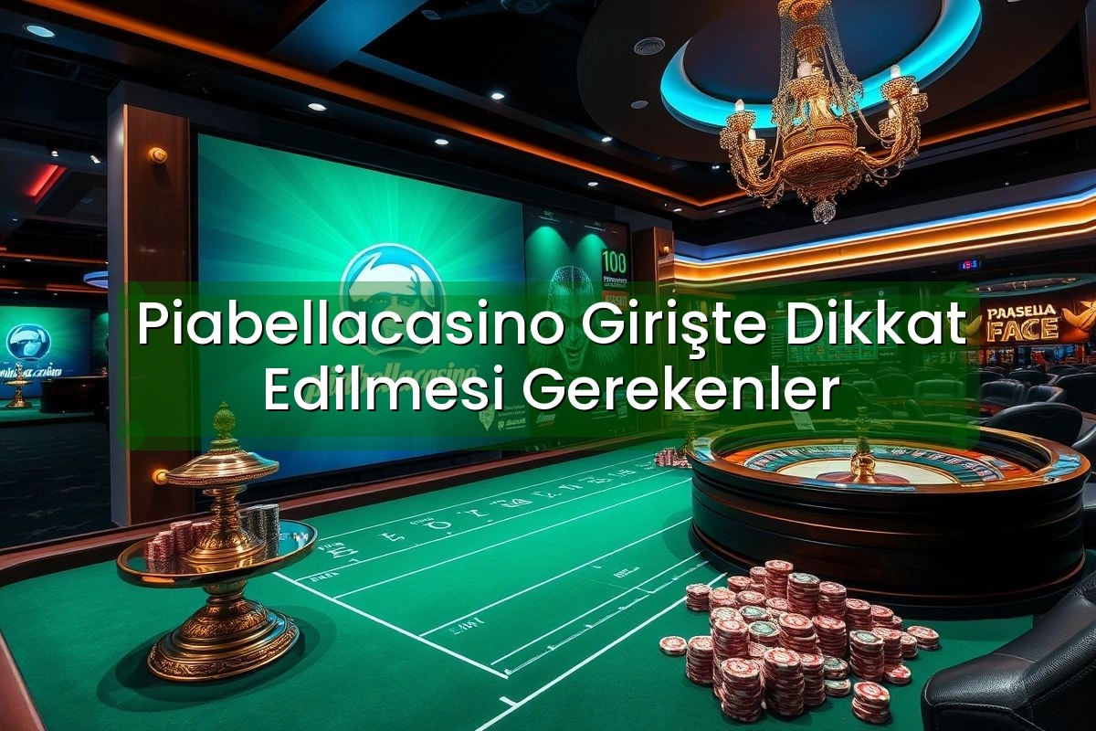 Piabellacasino Girişte Dikkat Edilmesi Gerekenler